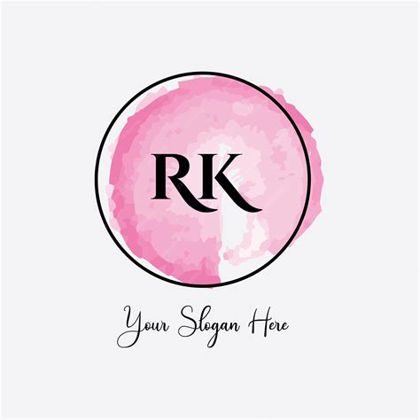 Premium Vector | Creative and modern rk watercolor logo design