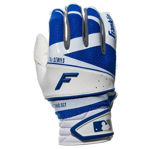 Franklin Sports Freeflex Pro Series Batting Gloves White/Royal Youth ...