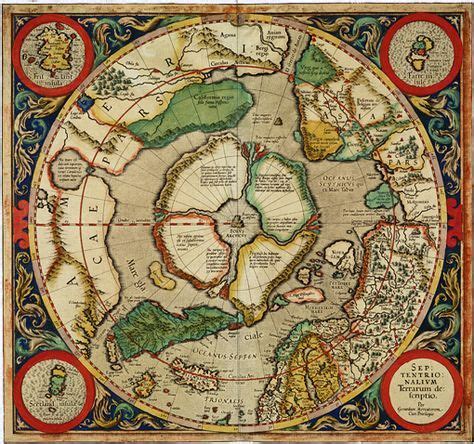 Mercator, Gerhard, 1512-1594 (1595 North Polar) | Ancient maps, Earth map, Map