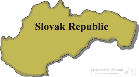 Country Maps Clipart Photo Image - slovak-republic-map-clipart - Classroom Clipart