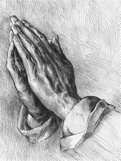 After Durer's praying hands Art Print by Peter Jochems