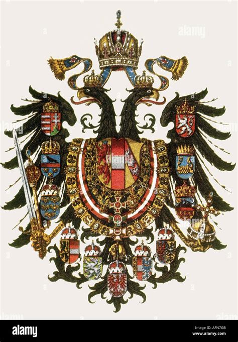 heraldry, coat of arms, Austria / Hungary, national coat of arms, 19th ...