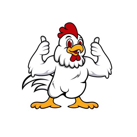 Funny Chicken Cartoon Logo