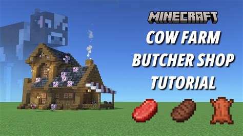 Minecraft Cow Farm / Butcher Shop Tutorial [Aesthetic Farm] [Java/Bedrock Edition] [1440p HD ...