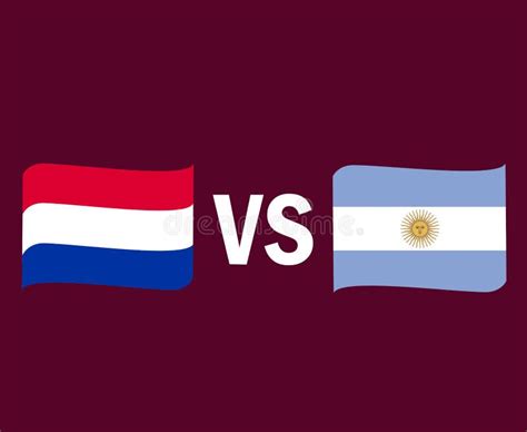 Netherlands Vs Argentina Flag Ribbon Symbol Design Latin America and Europe Stock Illustration ...