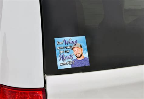 Memorial Decal, RIP Sticker, Car Sticher, Memory Flag, Photo Memorial Flag, Cemetery Flag, RIP ...