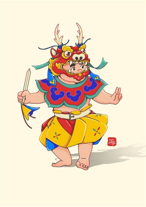 Bhutan mask dance cartoon – Artofit