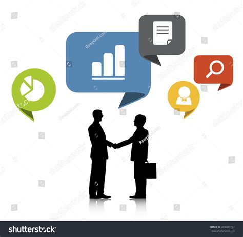 Silhouettes Two Businessmen Shaking Hands Work Stock Vector (Royalty Free) 203480767 | Shutterstock