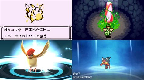 Evolution of Pokémon Evolution Animations (1996 - 2017) - YouTube