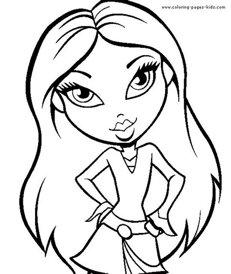 Bratz color page cartoon characters coloring pages, color plate ...