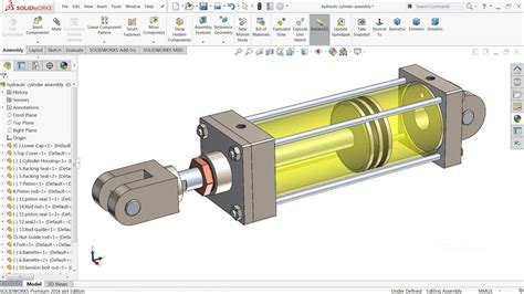 Solidworks tutorial | Design of Hydraulic Cylinder in Solidworks - YouTube