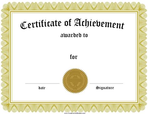 Certificate-Of-Achievement-Pdf-Samples - Free Printable Certificates Of ...