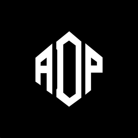 ADP letter logo design with polygon shape. ADP polygon and cube shape logo design. ADP hexagon ...