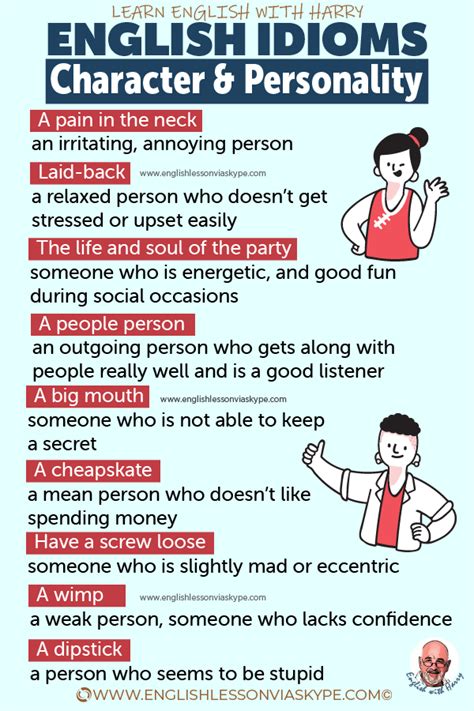 38 English Idioms Describing Character and Personality - Effortless English