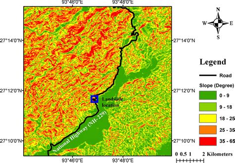 Slope map of the area derived from 30-m resolution SRTM-DEM | Download Scientific Diagram