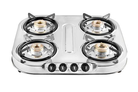 Buy Sunflame OPTRA 4B Stainless Steel 4 Burner Stove (Manual Ignition ...