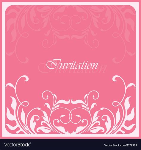 Invitation floral card Royalty Free Vector Image