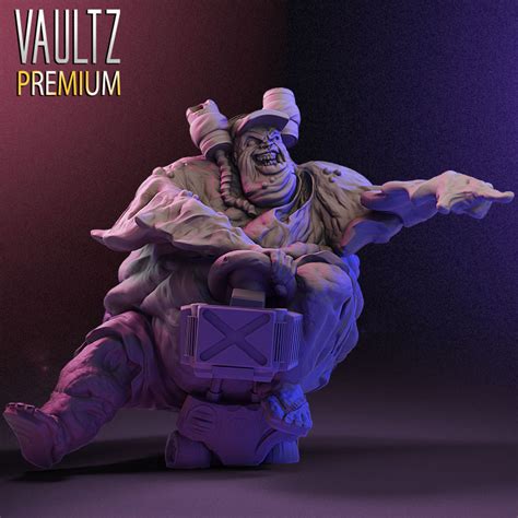 3D Printable Market Fat Zombie by Vaultz Miniatures