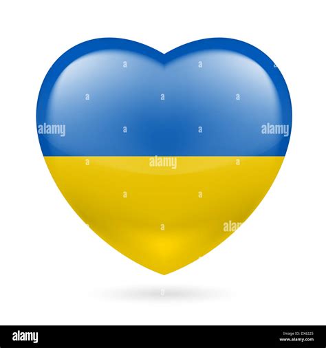 Heart with Ukrainian flag colors. I love Ukraine Stock Photo - Alamy