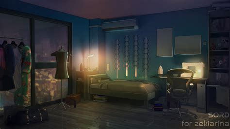 ArtStation - Visual Novel Background - A Cosplayer's Room ( Commission )