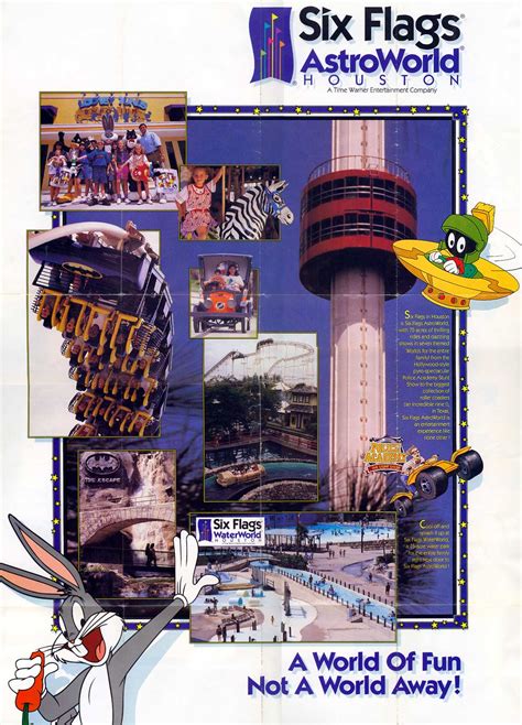 Theme Park Brochures Six Flags AstroWorld - Theme Park Brochures