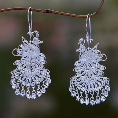 Sterling Silver 'Royal Peacock' Earrings (Indonesia) - 11204530 ...