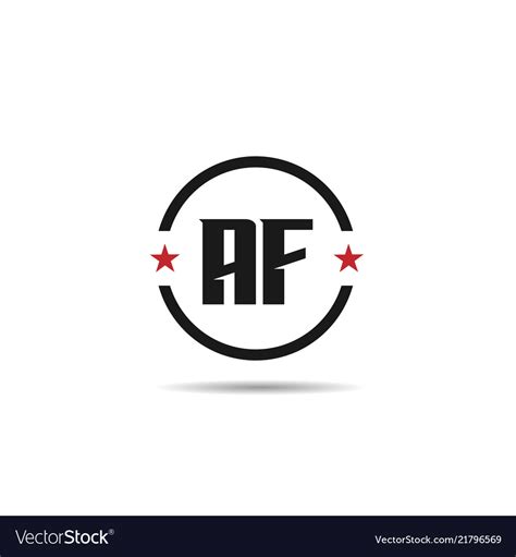 Initial letter af logo template design Royalty Free Vector