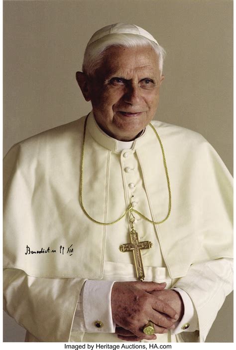 Pope Benedict XVI Signed Photograph, Original 8" x 12"photograph of | Lot #30707 | Heritage Auctions