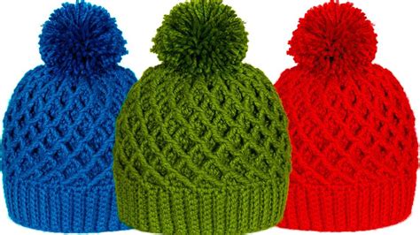 Gorros A Crochet Para Bebe - 🌈Gorros a Crochet PUNTO DIAMANTE (para ...