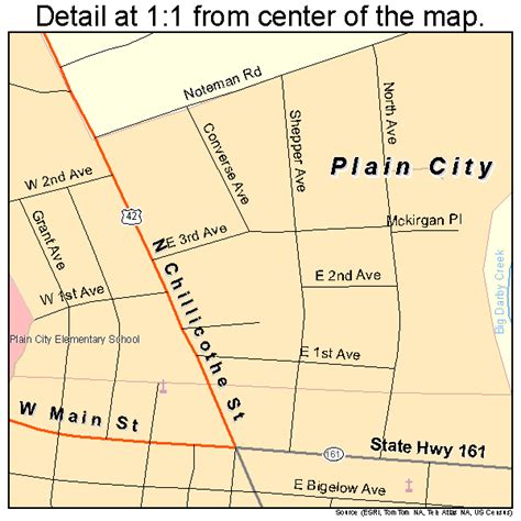 Plain City Ohio Street Map 3963030