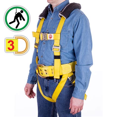 Fall Arrest Harness FW-3, 3 D-Rings - Safety Belts Lanyards