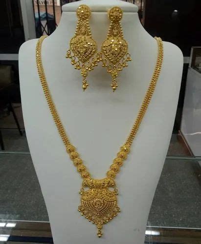 22 Karat Gold Plain Long Necklace at Rs 225000/piece | Gold Long Necklace Sets in Nanded | ID ...