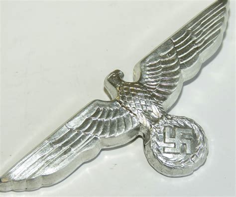 Aluminum eagle for Wehrmacht cap FLL 38. Mint condition