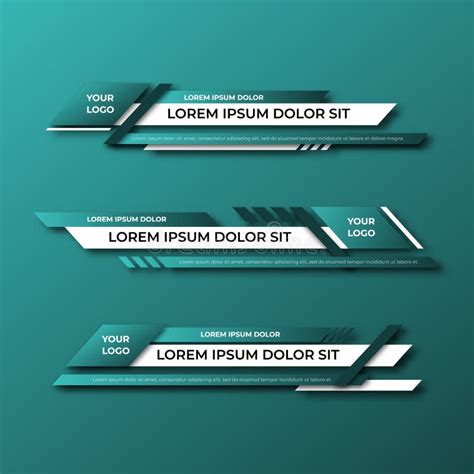 Modern Geometric Lower Third Banner Template Design. Colorful Lower ...