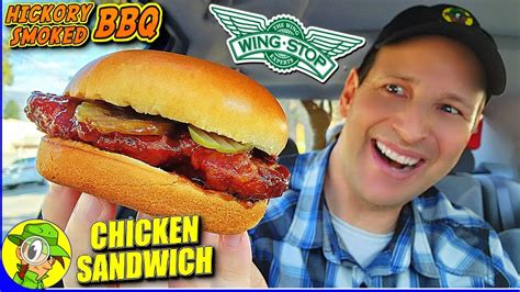 Wingstop® HICKORY SMOKED BBQ CHICKEN SANDWICH Review 🛩️♨️🐔🥪 ⎮ Peep THIS Out! 🕵️‍♂️