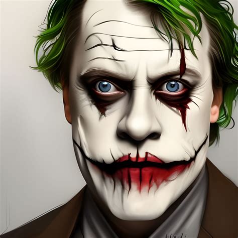 Actor Mark Hamill in The Joker's makeup. Inspired by Heath Ledger's Joker appearance - AI ...