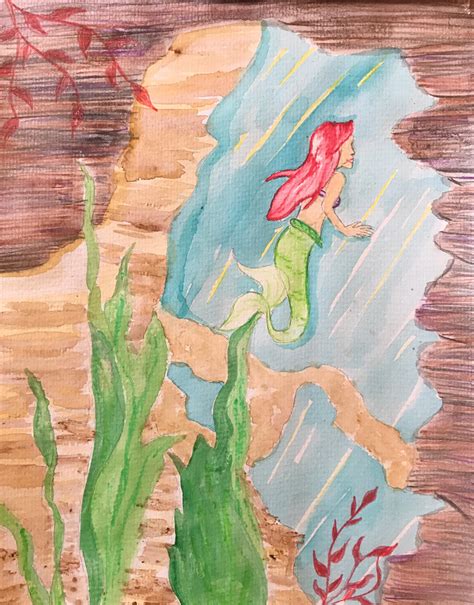 Watercolor Ariel scene by crome2000 on DeviantArt