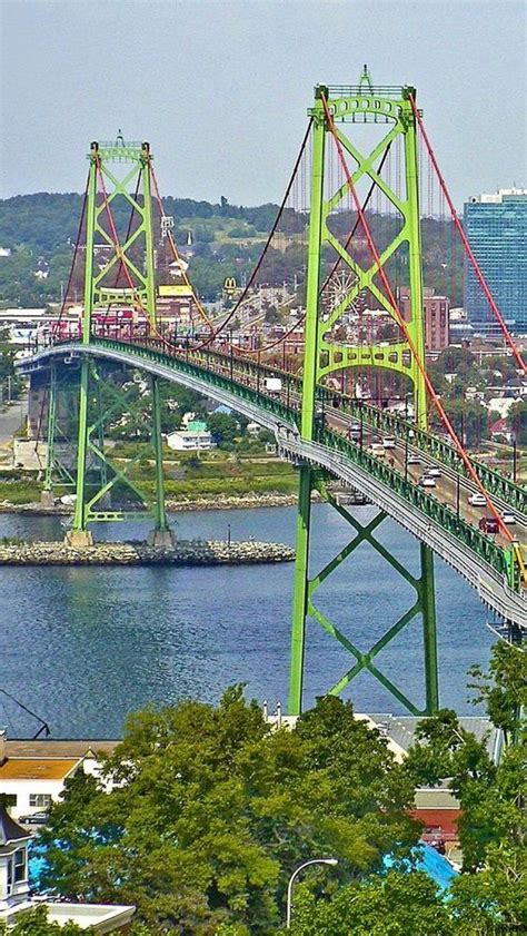 Angus L. Macdonald Bridge - a suspension bridge across Halifax Harbor between Halifax and ...