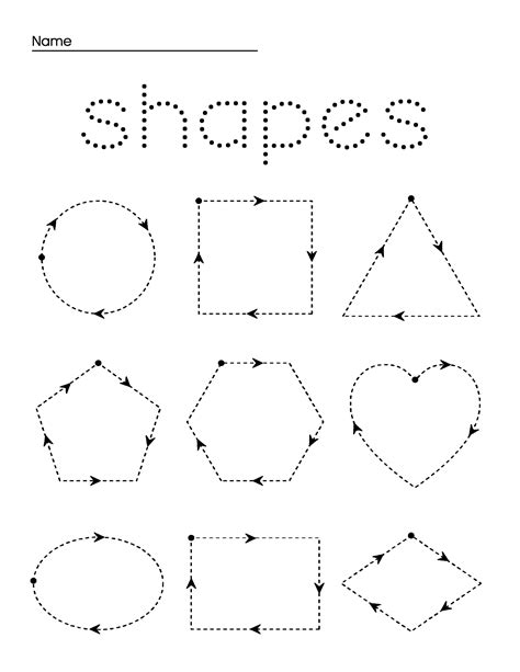 Traceable Shapes Worksheets - Worksheet24