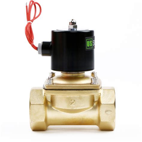 2" Brass Electric Solenoid Valve 12VDC, Normally Closed (Water, Diesel ...)