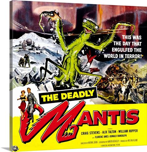 The Deadly Mantis - Vintage Movie Poster Wall Art, Canvas Prints ...