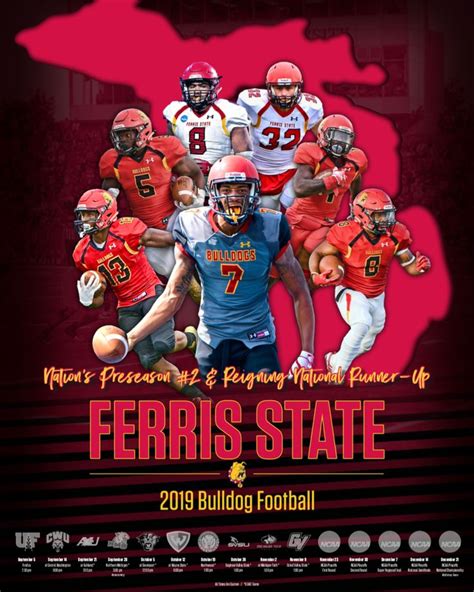 Ferris State Football schedule poster