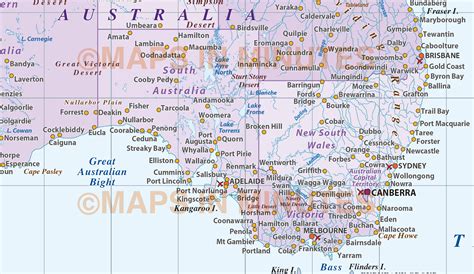 Digital vector Australasia map, States and Country map @10m scale in illustrator and pdf format