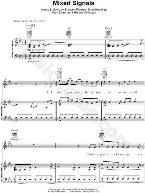 Robbie Williams "Mixed Signals" Sheet Music in Eb Major - Download & Print - SKU: MN0173604