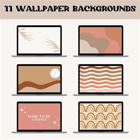 11 Boho Wallpaper Hintergründe Laptop Wallpaper MacBook Wallpaper Warm ...