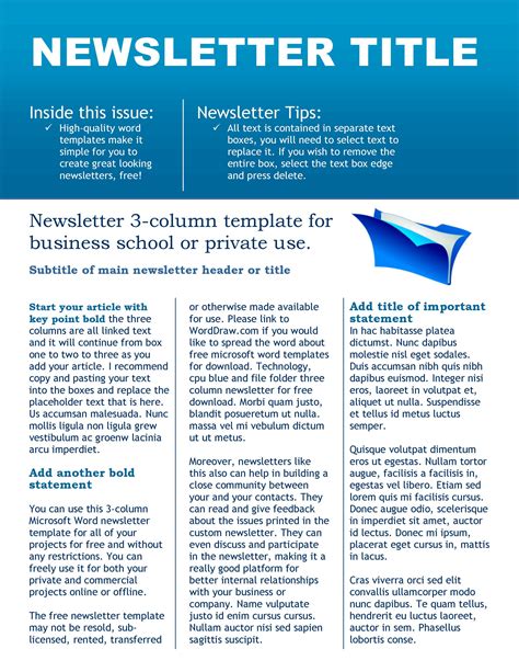 50 FREE Newsletter Templates for Work, School and Classroom