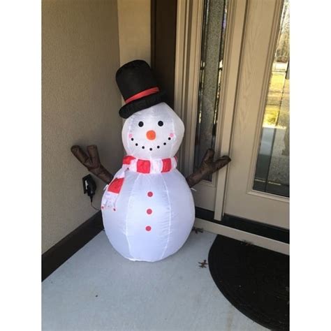 4-ft. Self-Inflating Holiday Snowman - On Sale - Bed Bath & Beyond - 23543116