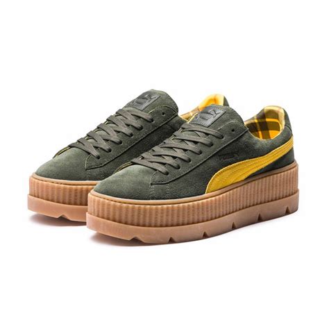 Puma Shoes | Fenty Suede Cleated Creepers | Color: Yellow/Green | Size ...