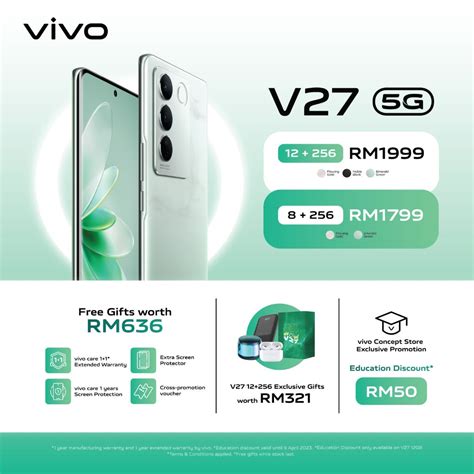 vivo V27 kini secara rasminya di Malaysia pada harga dari RM1,799