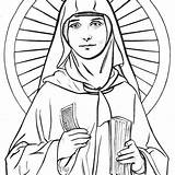 Saint Rafqa  Catholic Coloring Page sketch template